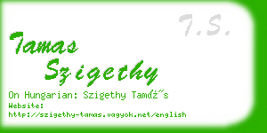 tamas szigethy business card